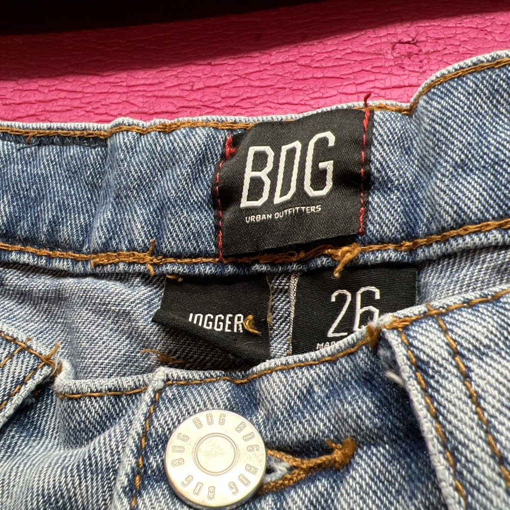 BDG Urban Outfitter Womens Jeans Blue Denim Cargo Relaxed Size 26. - Picture 6 of 12